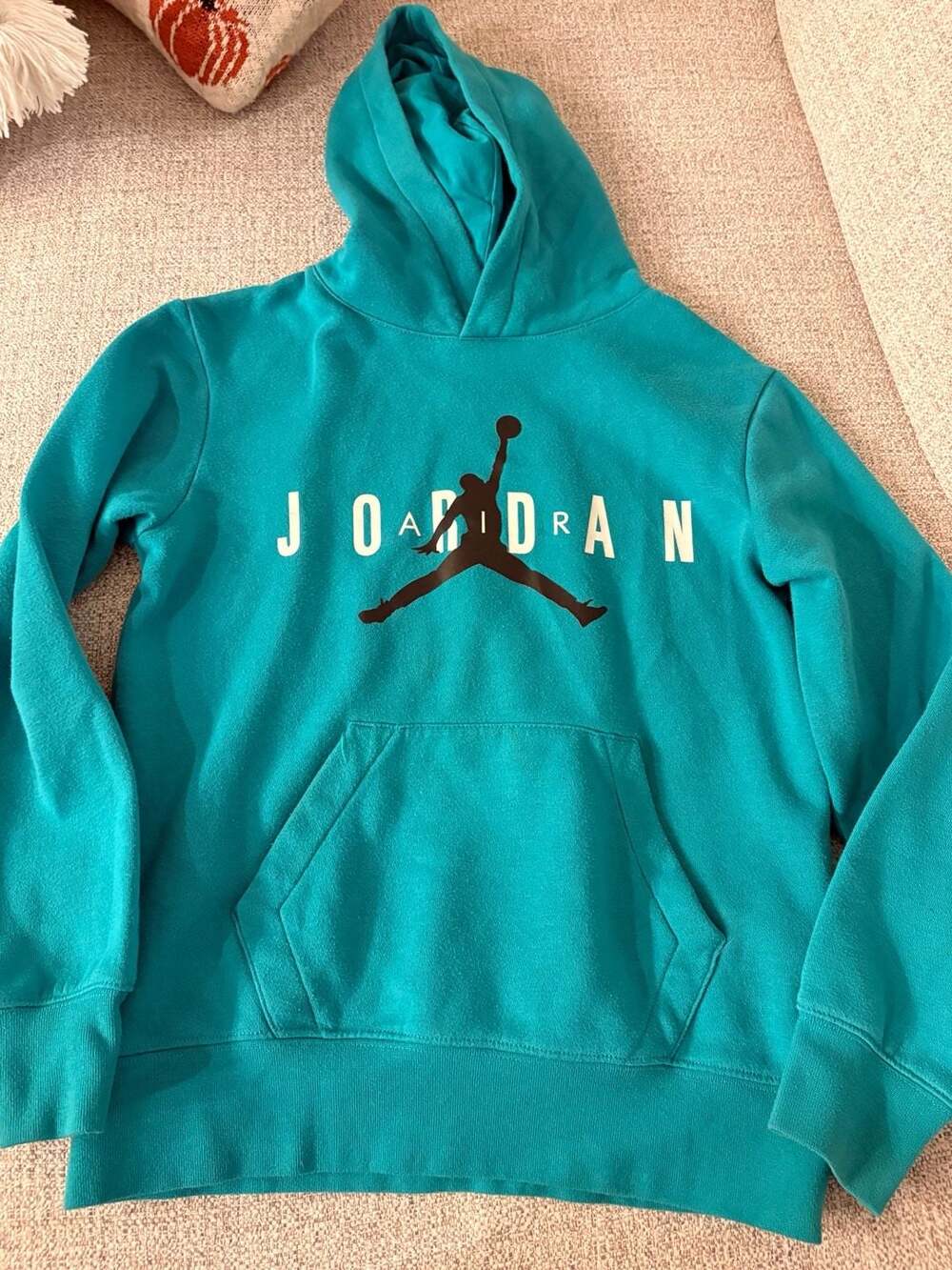 Jordan Jumpman Hoodie Size M 10-12Yrs Turquoise Pullover